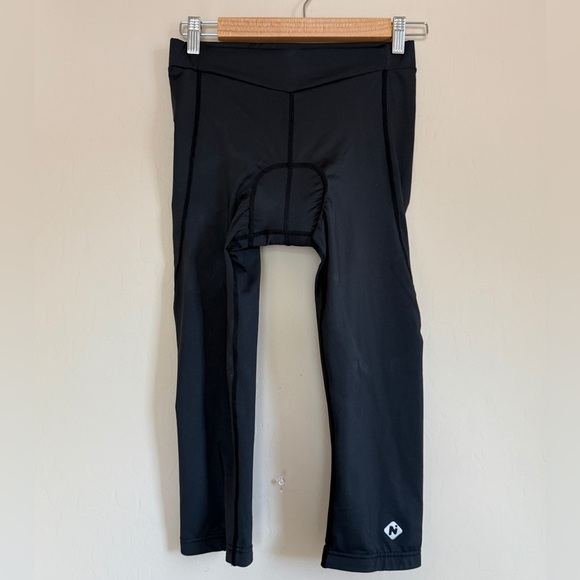 Naviskin Padded Cycling Bike Capris Black Stretch Legging Short Women’s Medium - Picture 2 of 12